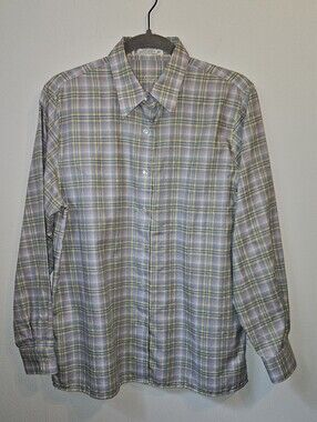 Foxcroft Candy Colors Checkered Wrinkle Free Button Up Shirt Size 10